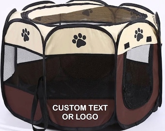 Custom Pet Playpen Cage Fence for Dog Cat Portable Foldable Personalized Pet Crate Cage