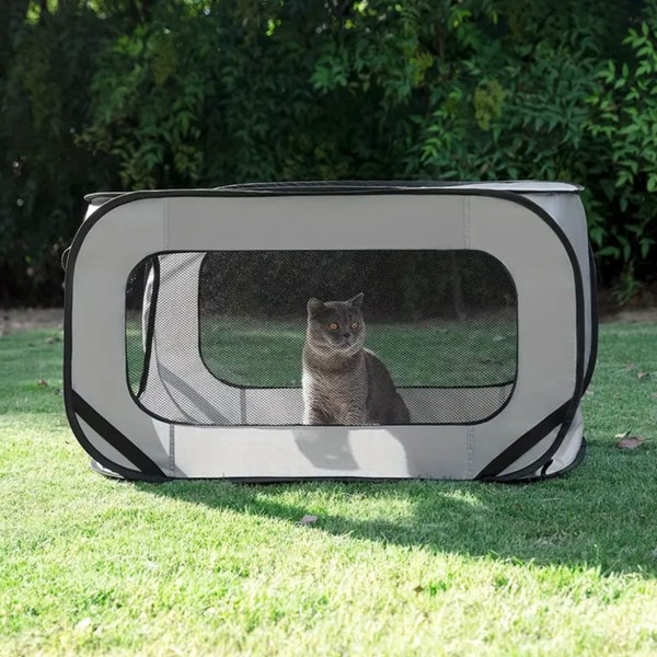 Portable Pet Kennel, Custom Dog Carrier Traveling Bed, Foldable Dog House Pets Cat Tent Cage