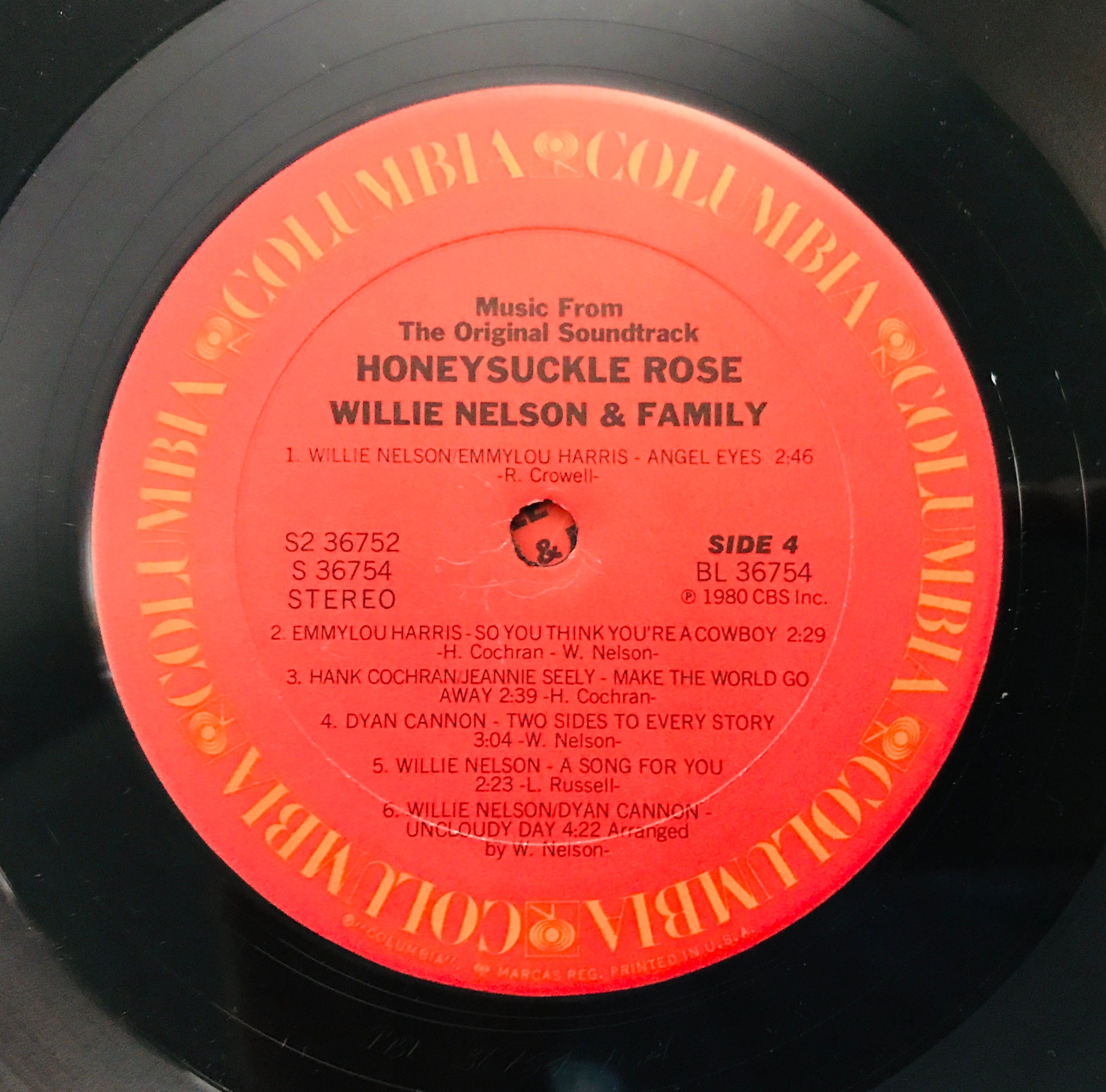 Honeysuckle Rose Soundtrack Willie Nelson and Family 1980 Etsy.de