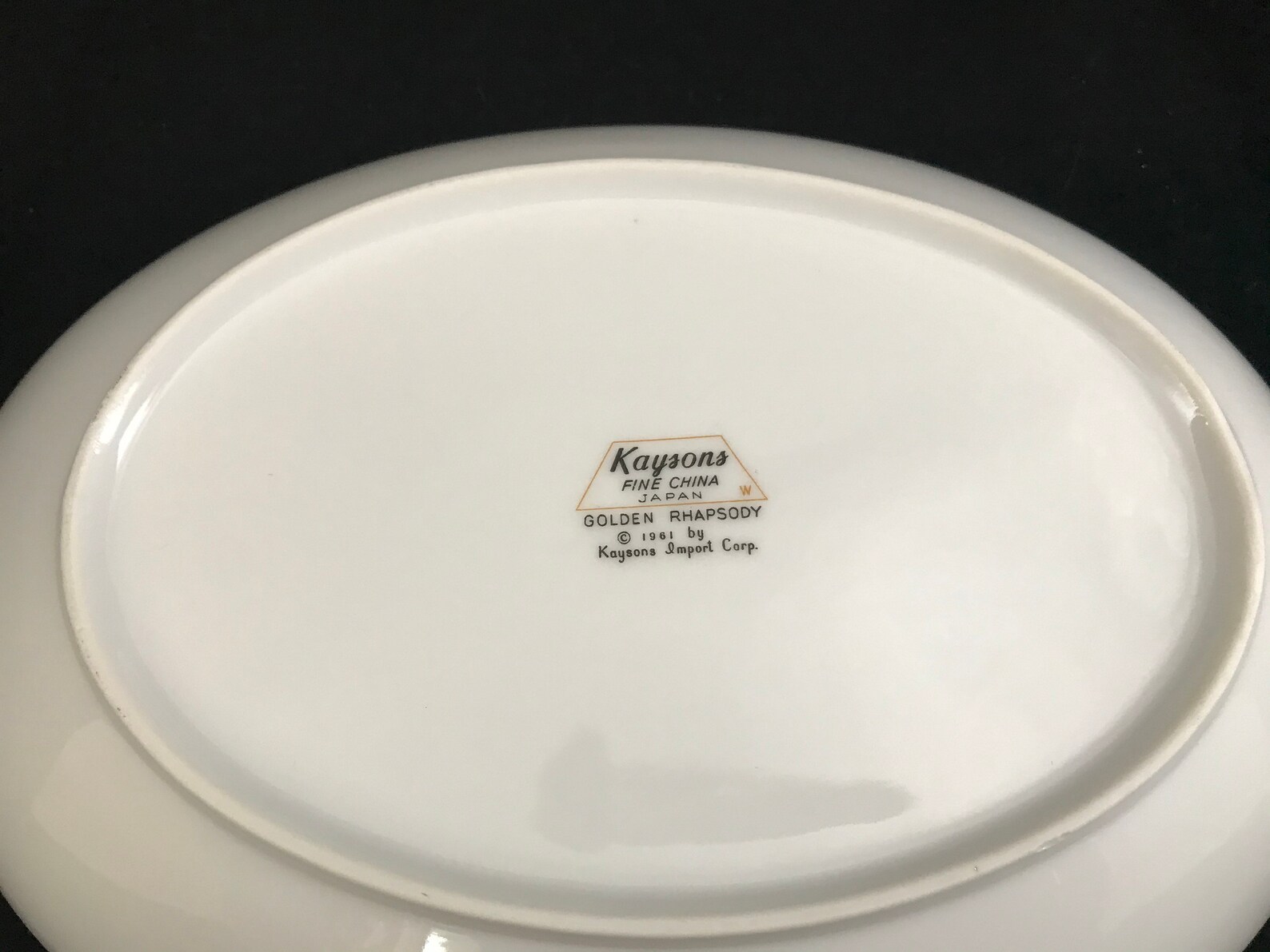 Kaysons Golden Rhapsody Deep OVAL VEGETABLE BOWL Vintage Etsy