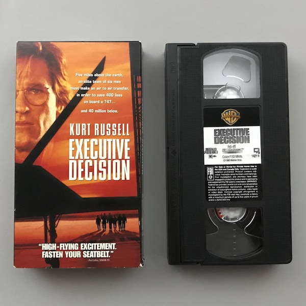 Executive Decision, 1996 Kurt Russell, Steven Seagal, Halle Berry vintage VHS tape VCR movie video drama (5394)