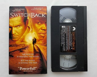 Switchback,1998, Dennis Quaid, Danny Glover, Jared Leto suspense thriller action VHS tape VCR movie classic home video free shipping (8399)M