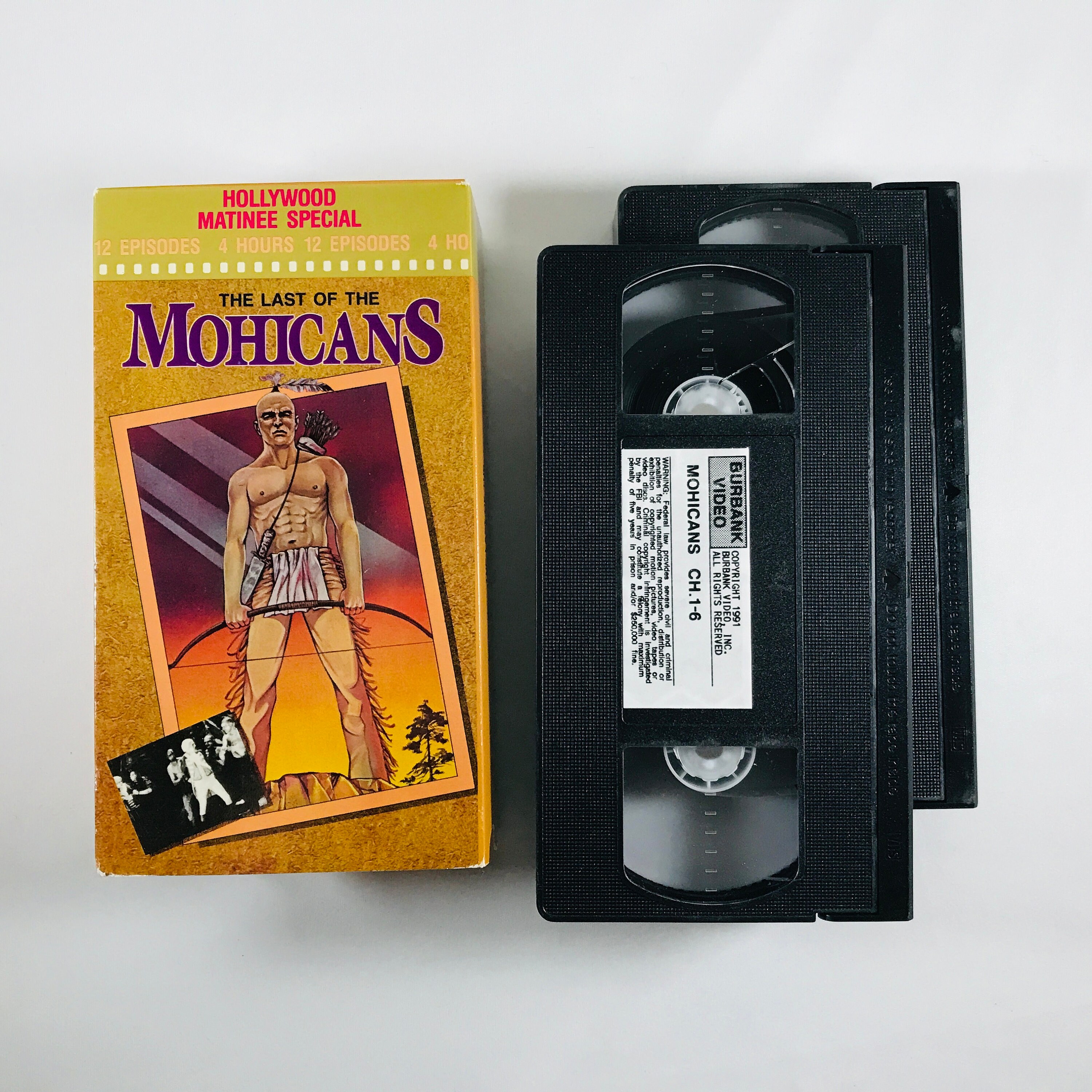 The Last of the Mohicans, Hollywood Matinee Vintage VHS Tape VCR  