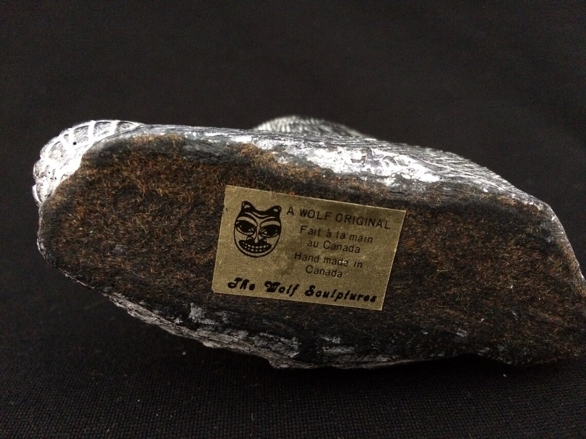 Carved Soapstone BEAVER Wolf Original Handmade in Canada Etsy