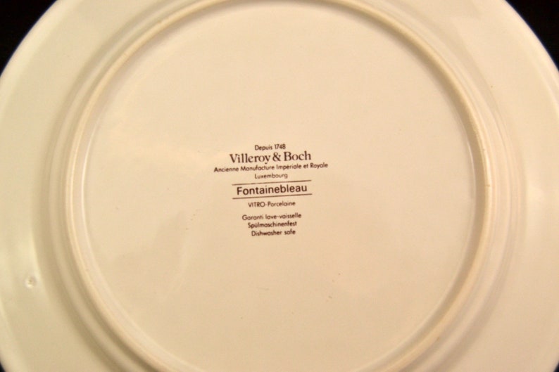 Villeroy /& Boch Fontainebleau #5 Woodcock duck hunting animal scene SALAD PLATE 1980s dinnerware dining tableware 2504
