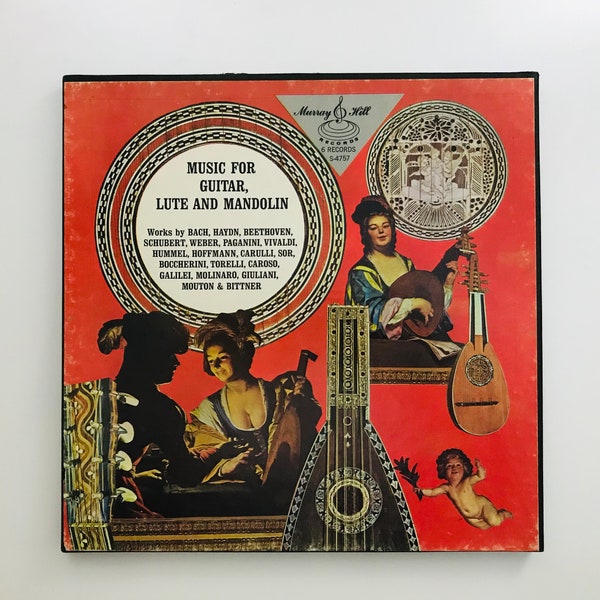 Murray Hill Music for Guitar, Lute and Mandolin, Boxed Set of 6, vintage LP record album music vinyl classic audio (5248)M