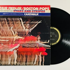 Arthur Fiedler Boston Pops, Cakewalk, Stars & Stripes Forever, 1958 vintage LP record album music vinyl classic audio