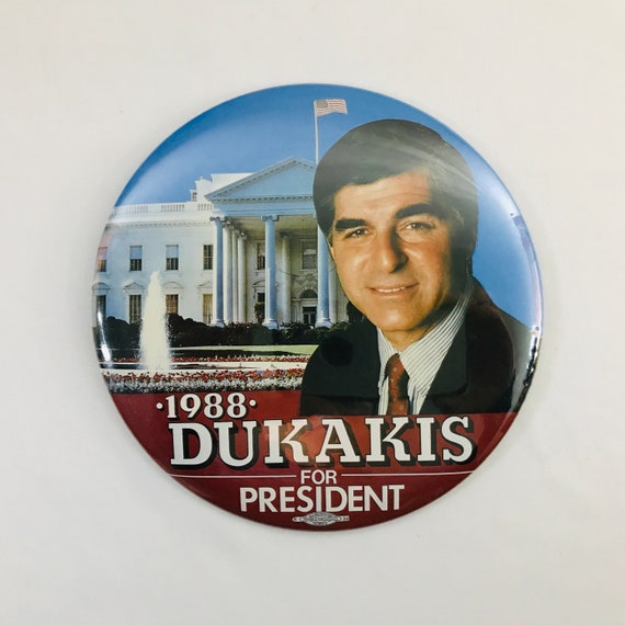 1988 Michael Dukakis 2" Presidential Campaign Button xmas 1988 Michael Dukakis 2" Presidential Campaign Button xmas