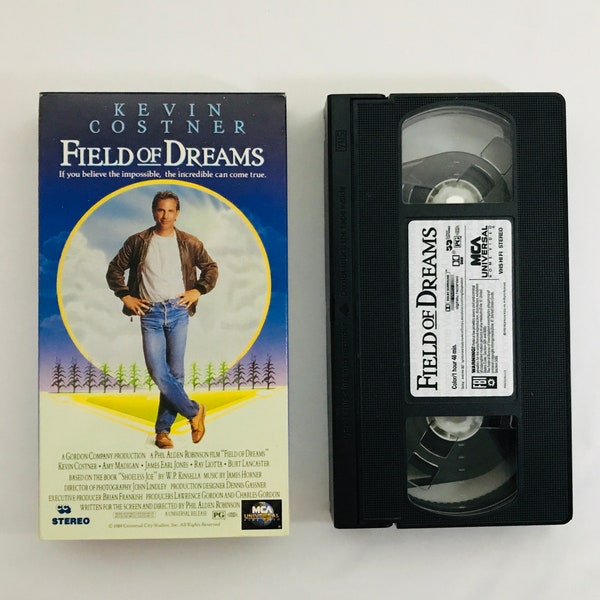 Field of Dreams, 1989 Kevin Costner, James Earl Jones, Ray Liotta vintage VHS tape vintage movie classic home video (7154)M