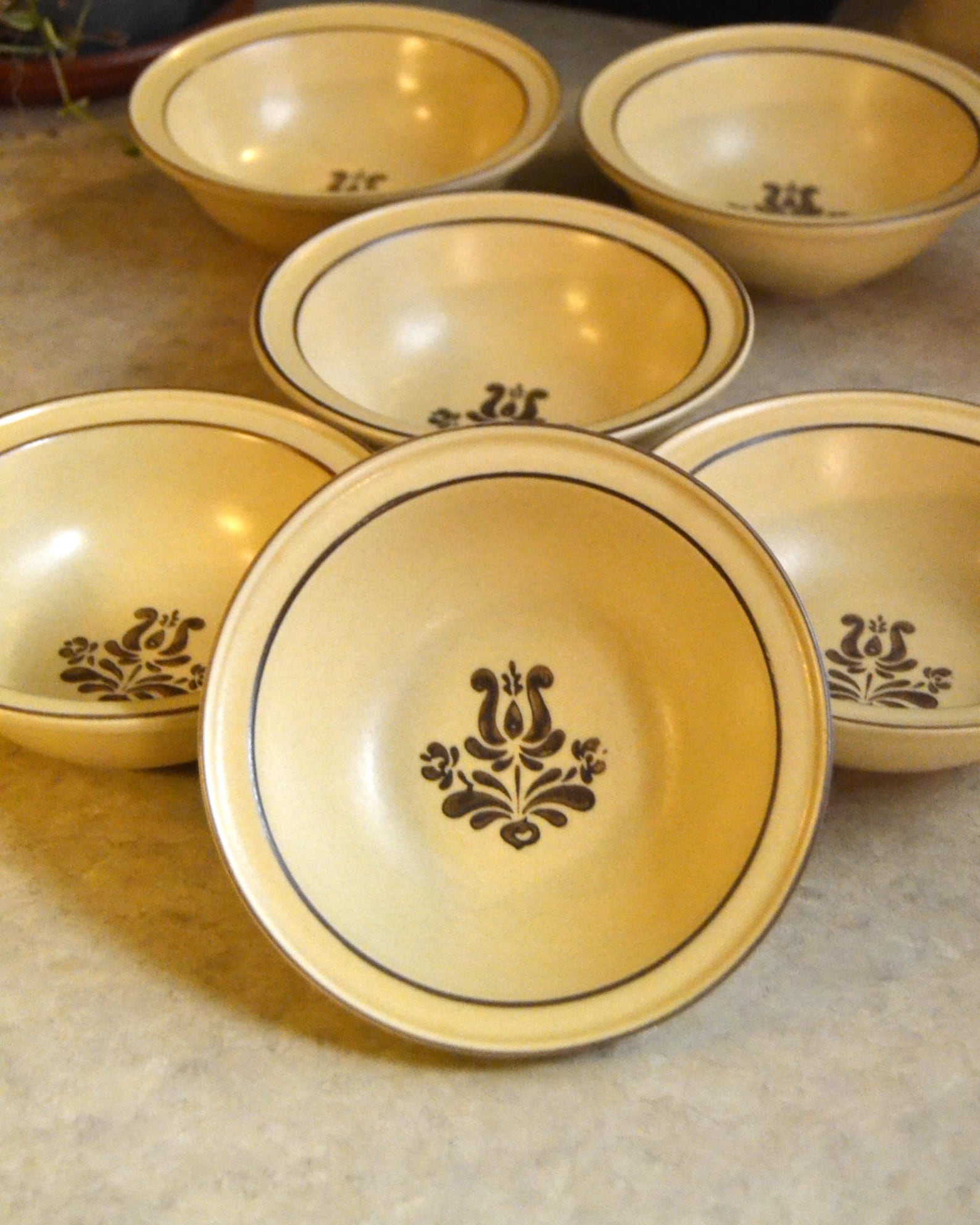 Pfaltzgraff Village CEREAL SOUP BOWL, Retro Retired Vintage Folk Art