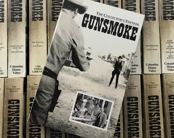 GUNSMOKE The Collectors Edition 1989 Matt Dillon, Miss Kitty vintage TV show VHS tape vcr movie classic home video
