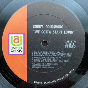 Bobby Goldsboro, Watching Scotty Grow, We Gotta Start Lovin 1970 vintage LP record music vinyl classic audio UAS-6777 8380M image 4