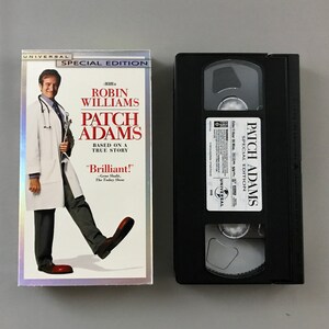 PATCH ADAMS, 1997 Robin William, Philip Seymour-Hoffman vintage VHS tape vcr movie classic comedy video