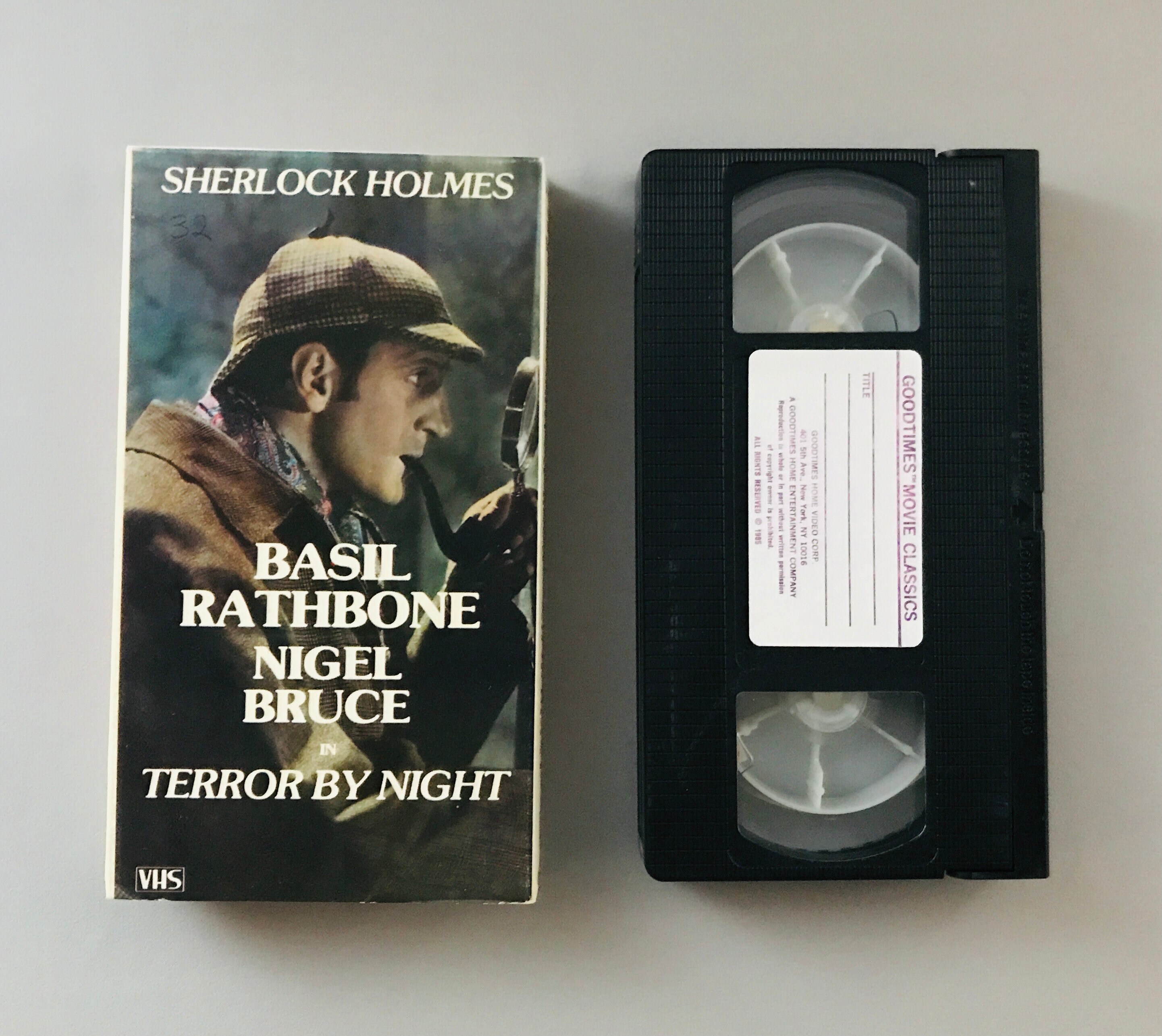 SEALED RARE OOP Sherlock Holmes Terror By Night VHS film 1946 Basil Rathbone ! 
