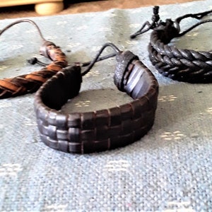 Leather bracelets, Men&#39;s bracelet, Leather jewelry, Bracelet for men, Gift for men, Braided bracelet, Leather cuff, Boho bracelet, Boho cuff