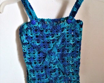 Crochet Baby Sundress, Adjustable Straps, Baby Shower Gift