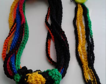 Womens Gift, Handmade Bracelet, Multi colored bracelet, Boho Chic, Wrap Bracelet, Cuff Bracelet, Bracelet Cuff, Boho wrap, Crochet cuff