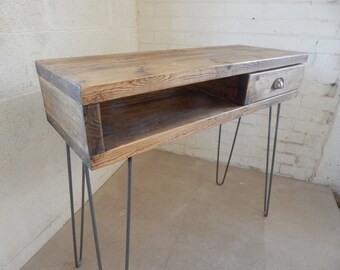 industrial standing desk steel standing desk console table with drawer hallway industrial retro rustic bespoke mid century reclaimed wood hairpin legs rustic desk industrial console etsy industrial standing desk steel standing desk console table with drawer hallway industrial retro rustic bespoke mid century reclaimed wood hairpin legs rustic desk industrial console etsy