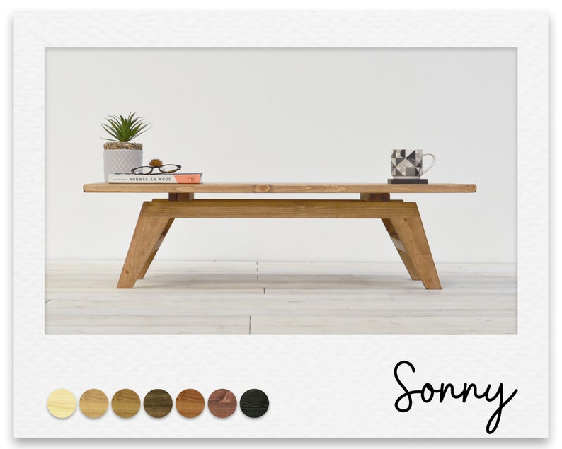 Classic Mid Century Coffee Table Scandi Style Solid Wood Etsy