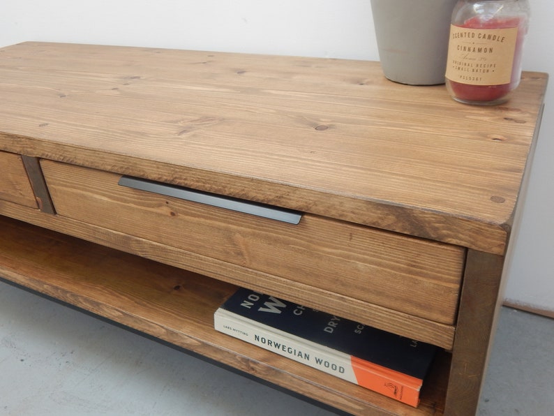 TV Media Unit TV Stand Coffee Table Reclaimed Wood Modern Etsy UK