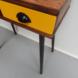 Console Table/ Entry Table/ Standing Desk / Hall Table / Reclaimed Wood / Scandi / Tapered Legs / Bespoke / Rustic F&B / Mid Century image 4