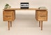 Simple Desk with drawers both sides, reclaimed wood handmade desk, Scandi style with Danish wooden tapered legs, Mid century modern MARGOT 
