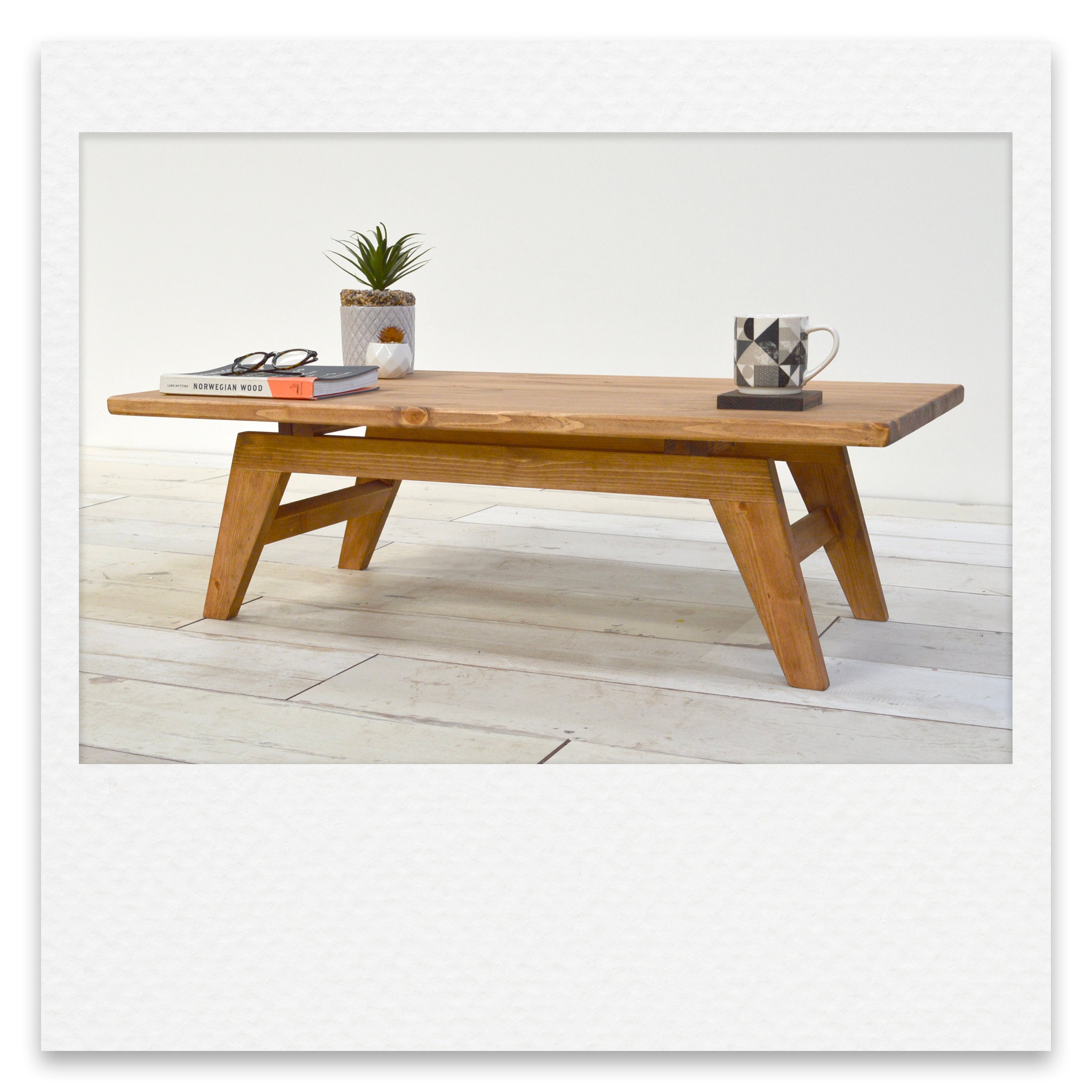 Classic Mid Century Coffee Table Scandi Style Solid Wood - Etsy UK