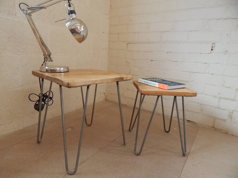 Side Table Nesting Tables Plant Stands Rustic Reclaimed Wood Etsy UK