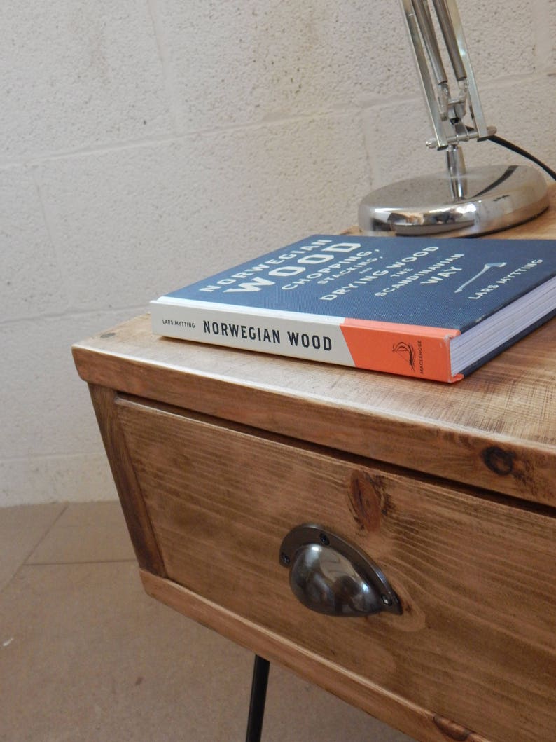 Bedside Table/Nightstand Side Table /Handmade /Industrial / Etsy