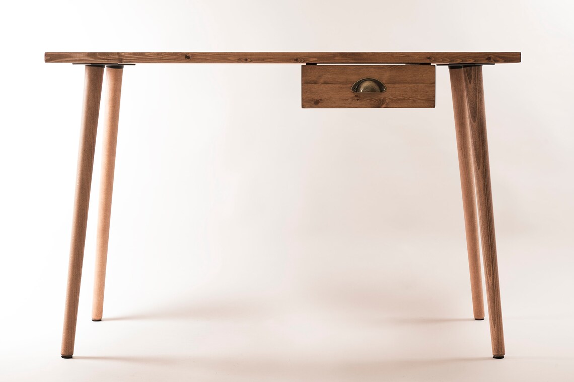 Simple Desk with drawerreclaimed wood handmade desk choice Etsy