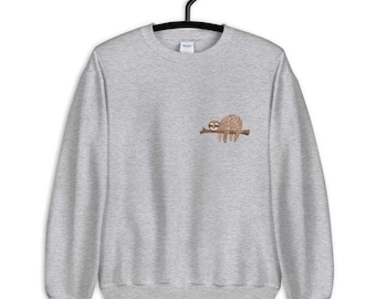 Watercolor Sleepy Sloth Sweatshirt - Etsy