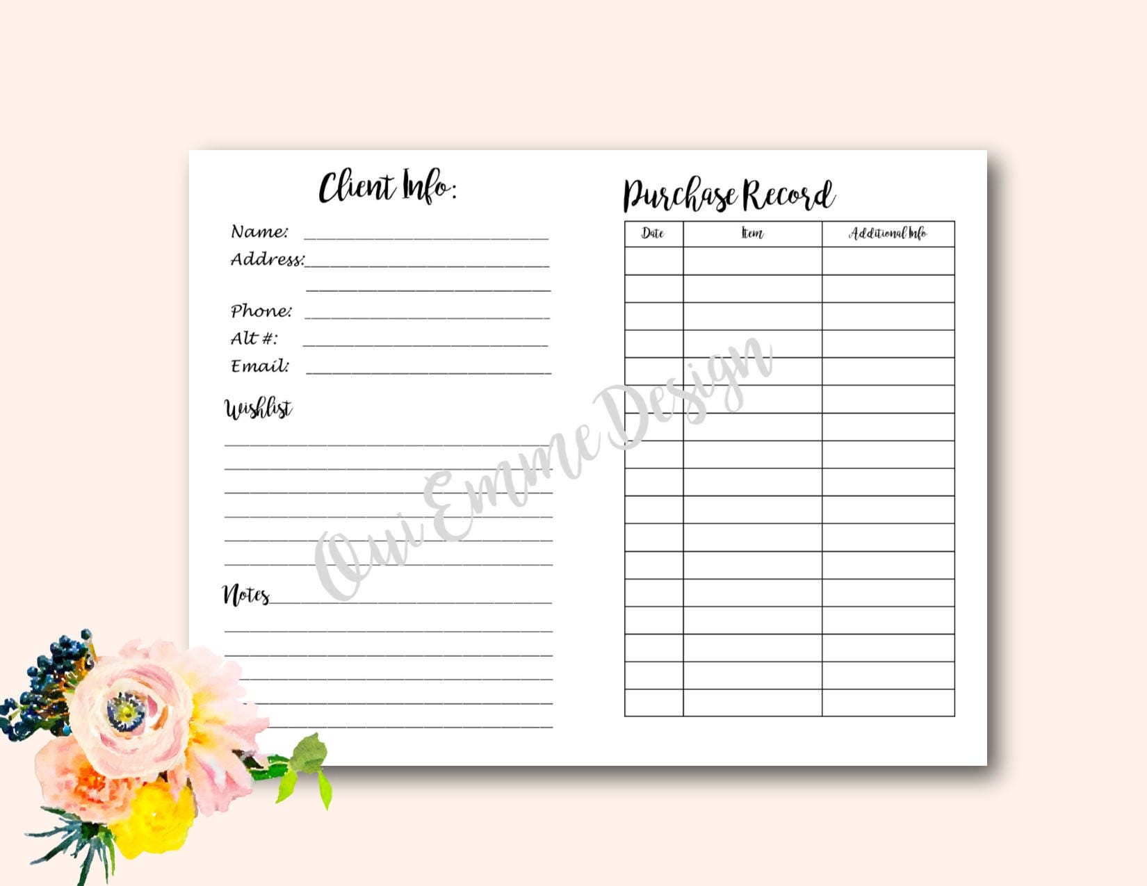 Lipsense, Senegence, Digital Lipsense Party Printables, Client Log ...