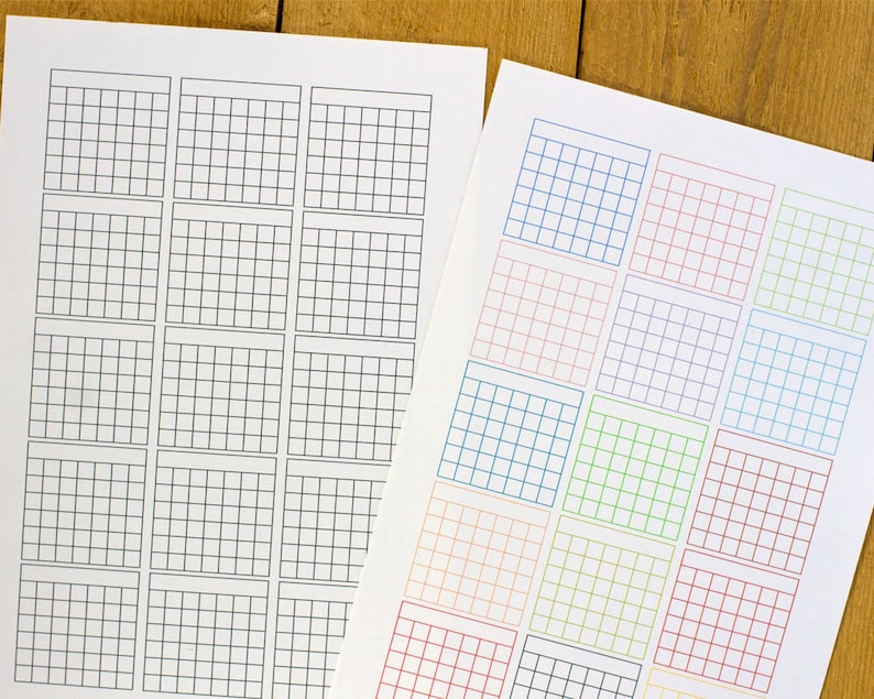 printable 8 pages mini calendar sticker set bullet journal