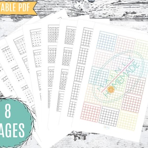 Utskrivbara minikalenderklistermärken – Bullet Journal Planner – Junk Journal-kalendersidor (PDF-nedladdning)