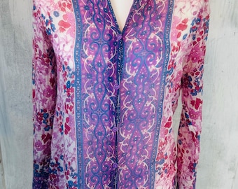 Vintage Indian Gauze Cotton Blouse// Cotton Blouse// Boho Gypsy//Indian Cotton Top//