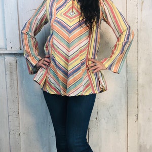 Vintage Indian Cotton Blouse// Cotton Blouse// Boho Gypsy//Indian Cotton Top//