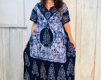 Vintage 70s Kaftan//Vintage Indian Caftan // Boho Magical Kaftan/ Vestido de maternidad//Vintage Festival Dress// Beach Coverup Kaftan//