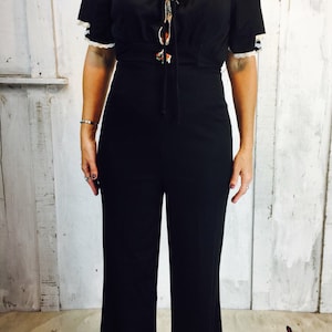 Vintage jumpsuit// 1970-tals jumpsuit// Bellbottom jumpsuit// Disco jumpsuit// Hippie Boho jumpsuit bild 4