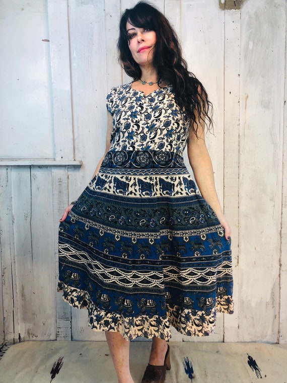 Vintage Indian Dress//Indian Cotton Dress// Bohem… - image 1