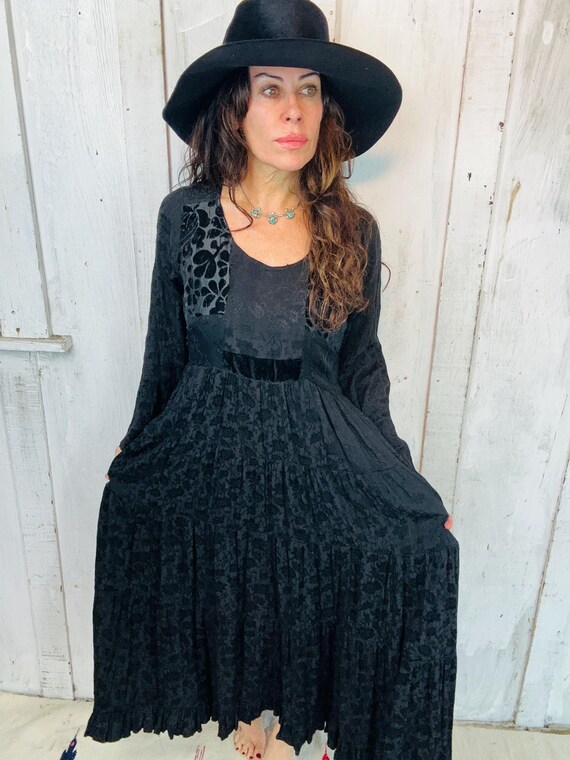 VIntage Bila Maxi Dress// Vintage Indian Rayon Dr… - image 5