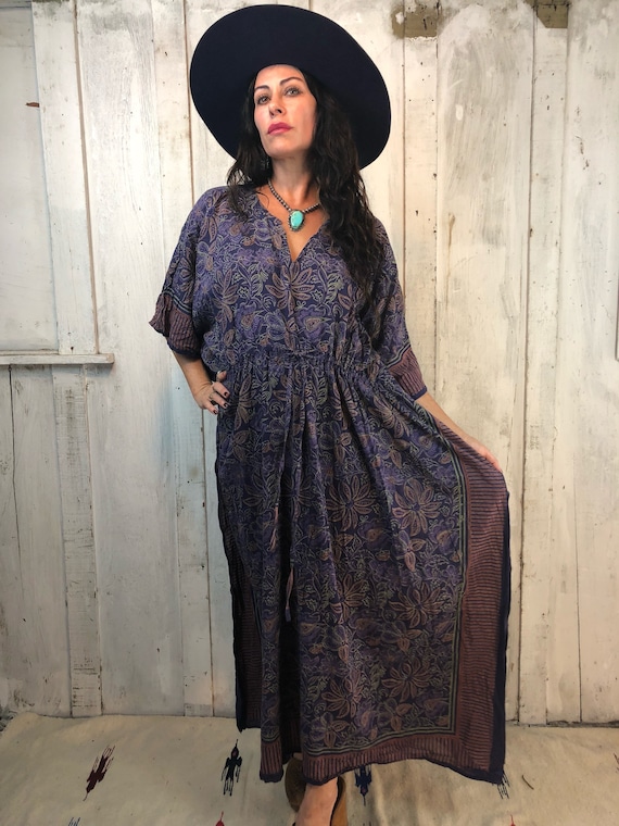 Vintage Indian Gauze Dress//Gauzy Cotton Dress// B