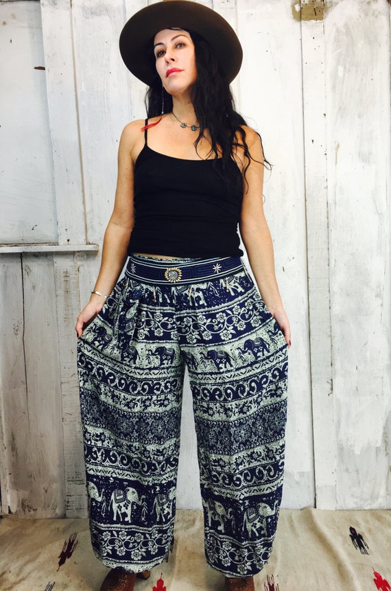 Vintage Indian Harem Pants// Boho Harem Pants// In