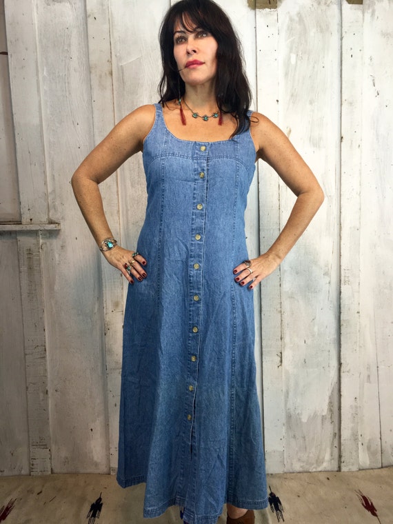 bohemian denim dress