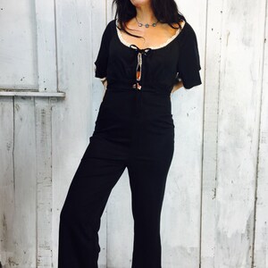 Vintage jumpsuit// 1970-tals jumpsuit// Bellbottom jumpsuit// Disco jumpsuit// Hippie Boho jumpsuit bild 2