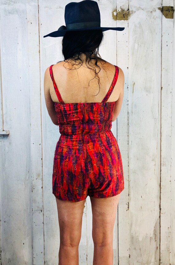 Cosmic 60's Jumpsuit//Cotton Vintage Romper//Boho… - image 10