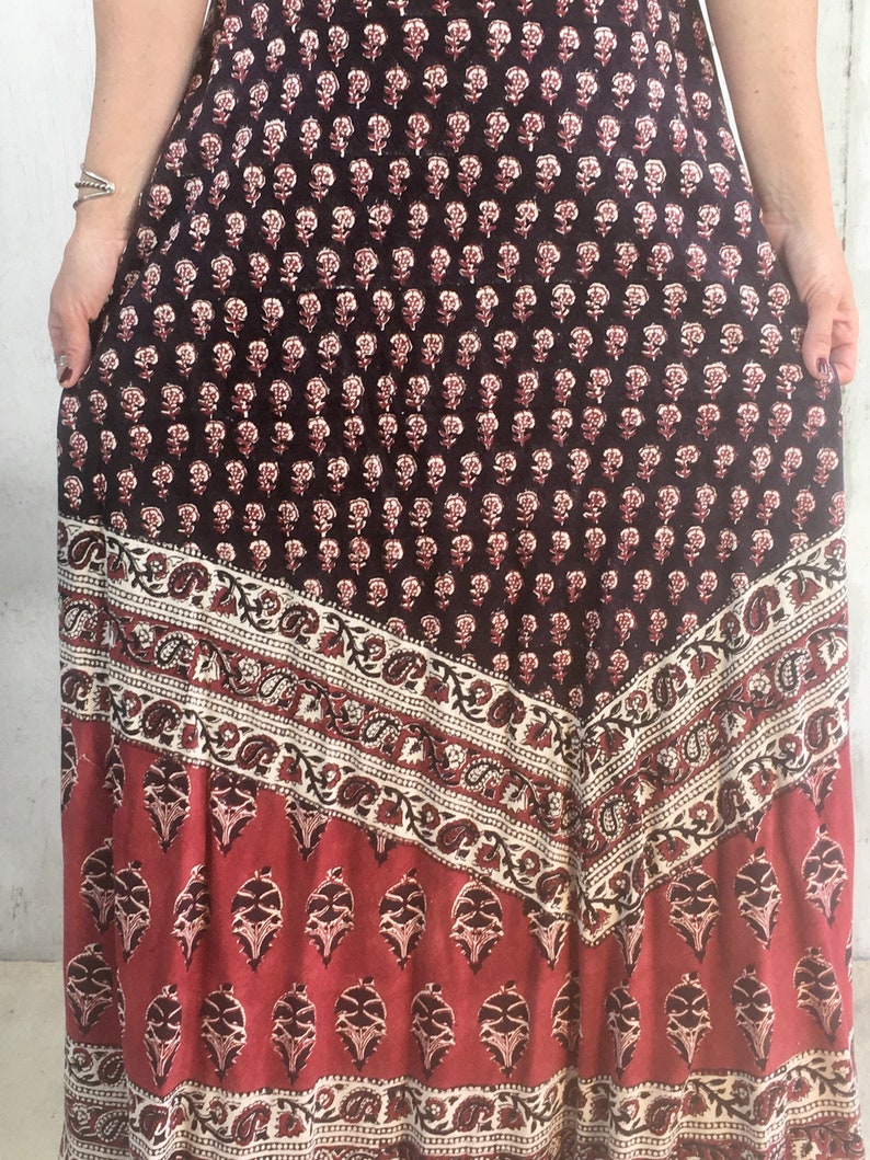 Vintage Indian Skirt// Indian Wrap Skirt Maxi// Handwoven Etsy