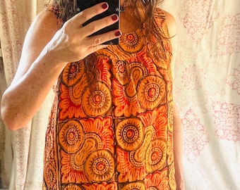 Vintage Indian Cotton Gauze Blouse// Cotton Blouse// Boho Gypsy//Indian Cotton Top//