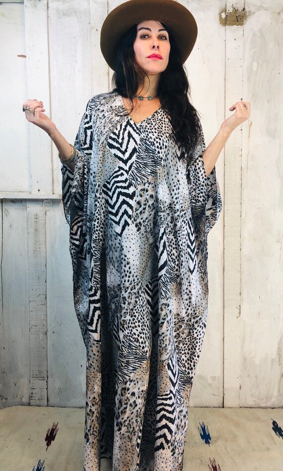 leopard print caftan