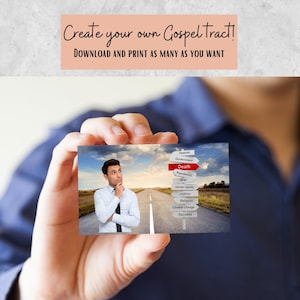Um Caminho para o Céu - Ministério da Igreja Gospel Tract - PDF PNG Download para impressão - Cartão de visita Gospel Tract