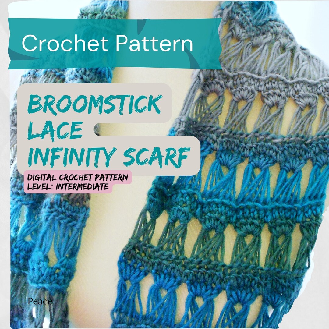 Crochet Pattern, Infinity Scarf, Digital Download, Pdf, Crochet Scarf ...